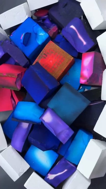 Big Spread of Dyed Soft G1with some Pj💕 Cr: chalkitasmr | Gym chalk ...