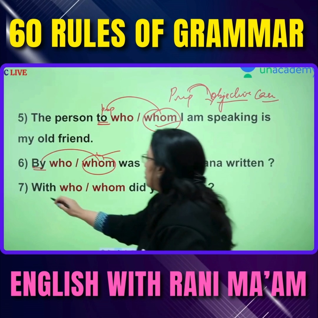 60 Rules of Grammar | Rule - 36 | EduSpehre Academy #grammar # ...