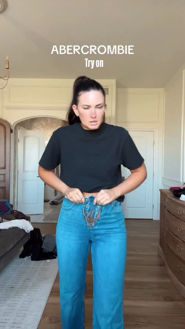 Comment JEANS for links to your DM ️ #abercrombiestyle #tryonhaul # ...