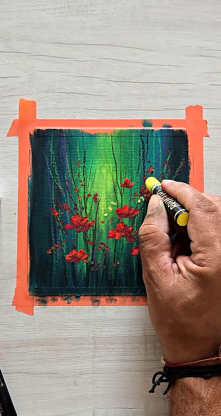 Amazing art in seconds 💃😍🌸 Acrylic painting 🎨 . . . . . # ...