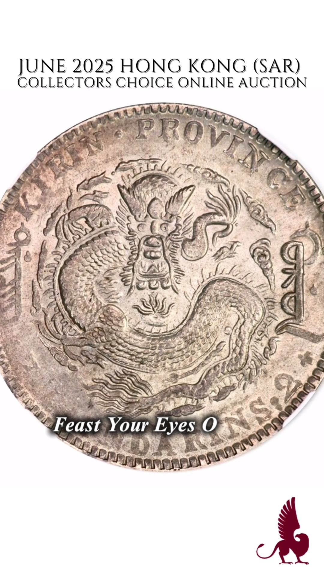 Yuan Shikai silver fantasy dollar coin from Republican-era China