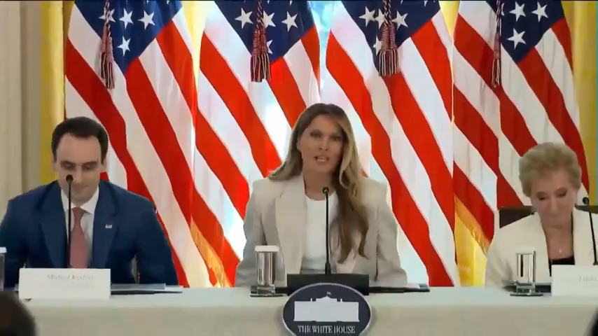 First Lady Melania Trump hosts a White House Task Force meeting on AI ...