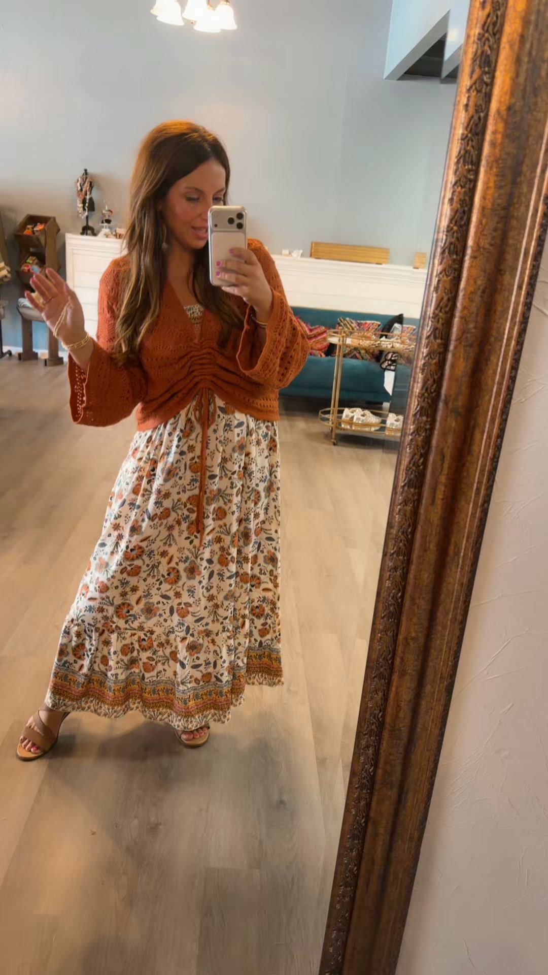 A cute layered look to transition into Fall! Grab this look in store or online @ https://the-classy-closet.com | The Classy Closet