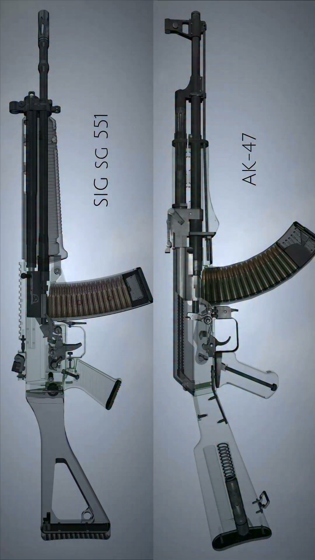 Sig SG551 vs AK-47 #comparison #AR #AK #reels | G Hub