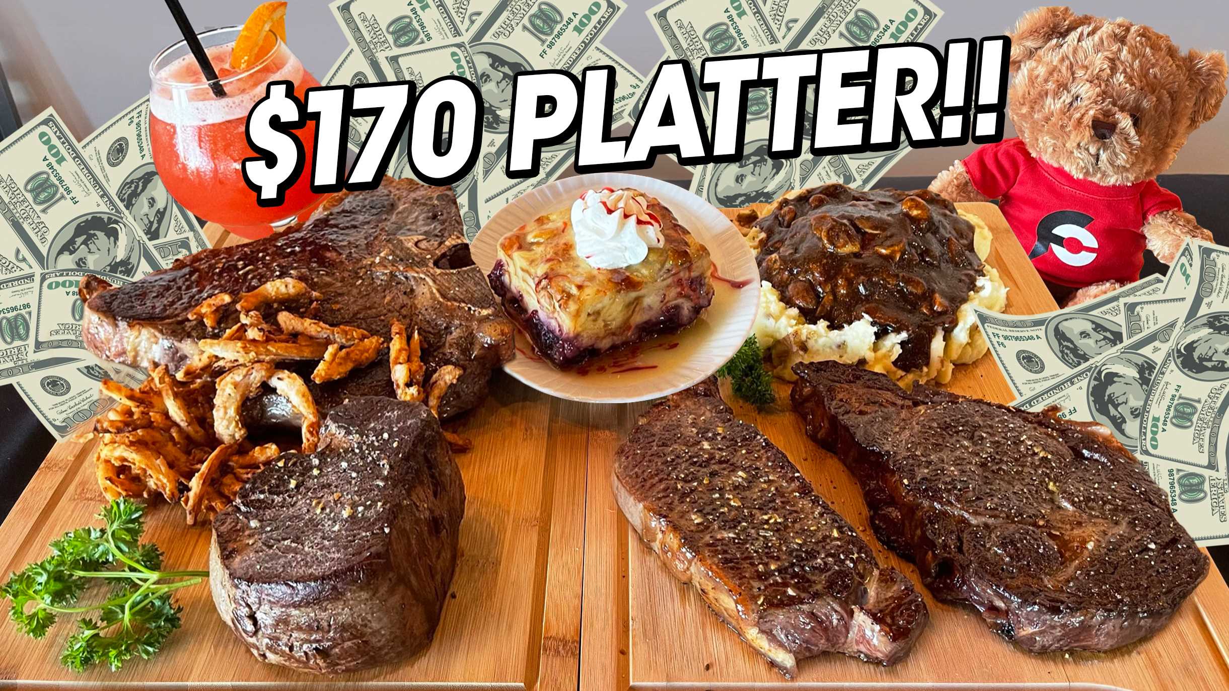 Austin's 7lb Steak Challenge w/ Filet Mignon, Porterhouse, and