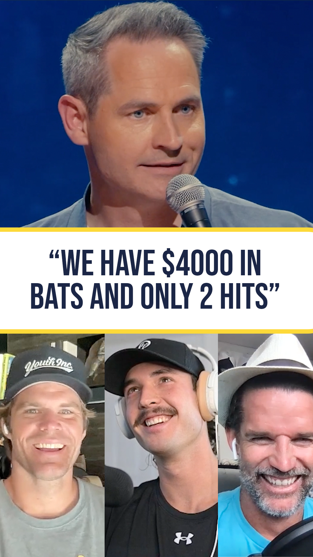 When there's $4000 in bats in the dugout but only 2 hits... Coach RAC ...