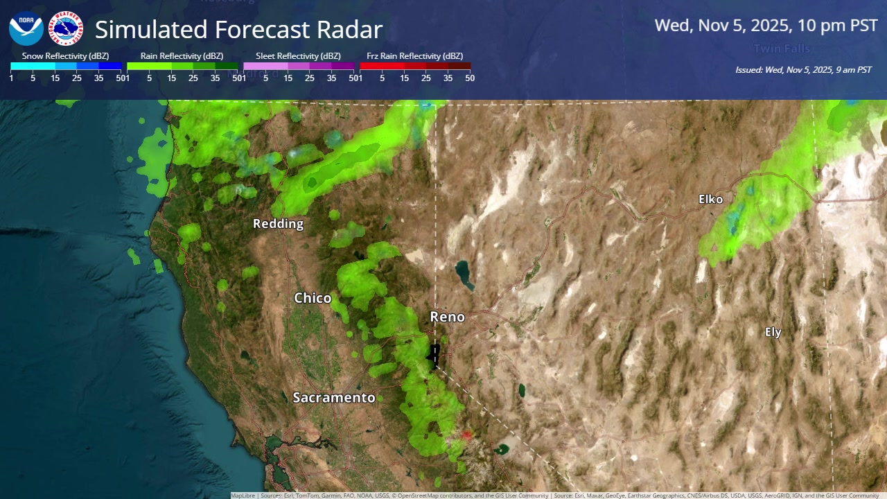 A look at forecast radar for today! Elevations above 7500 ft. report ...