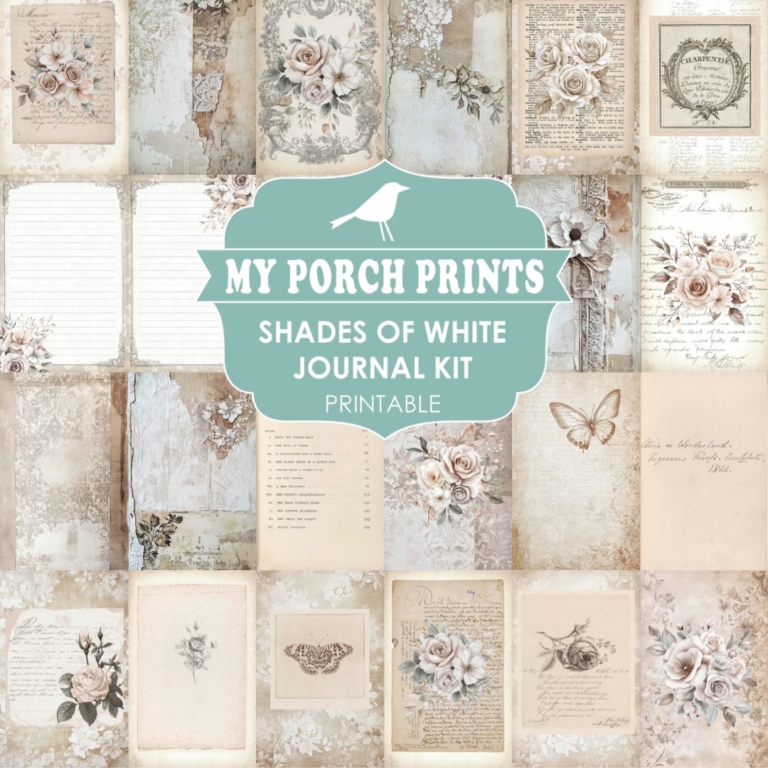 NEW! 😍 Shades of White Journal Kit from My Porch Prints! https ...