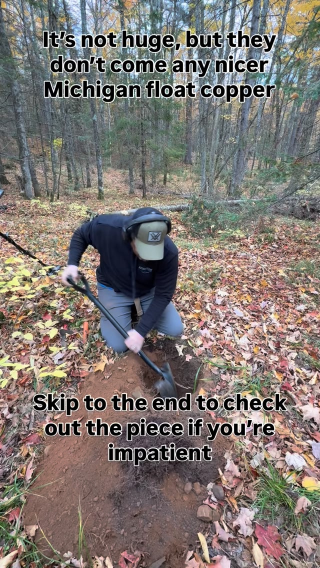 Metal detecting for float copper, this piece has no host rock remaining ...
