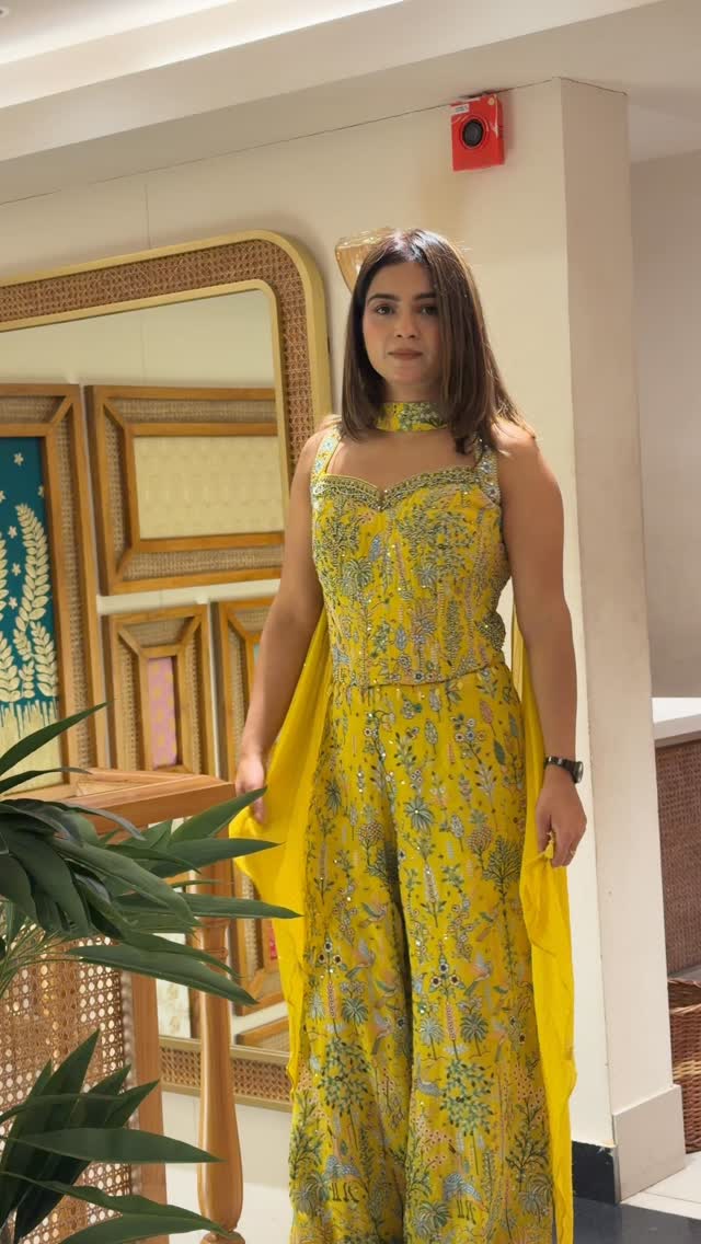 haldi ceremony dresses for ladies ready, but make it stylish ✨, This co-ord set is perfect all the dancing, laughter, pictures, and unforgettable haldi moments , Comfortable, vibrant, and effortlessly festive — because your Three piece