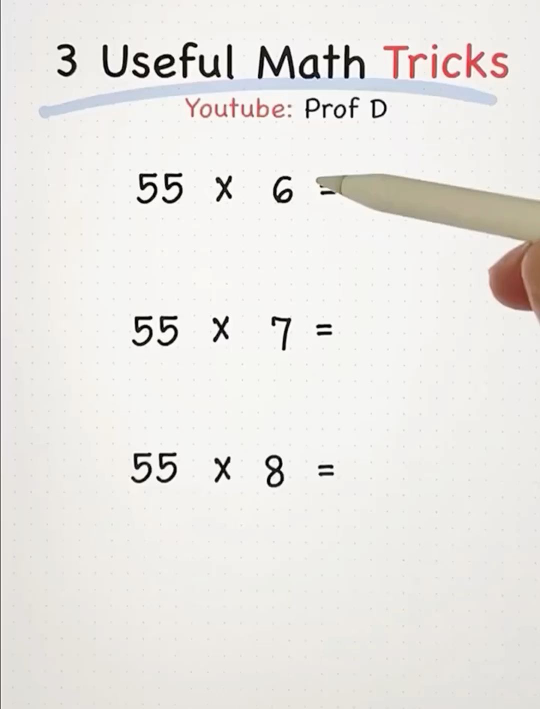 3 Simple Math Tricks Everyone Uses | Prof D | Facebook