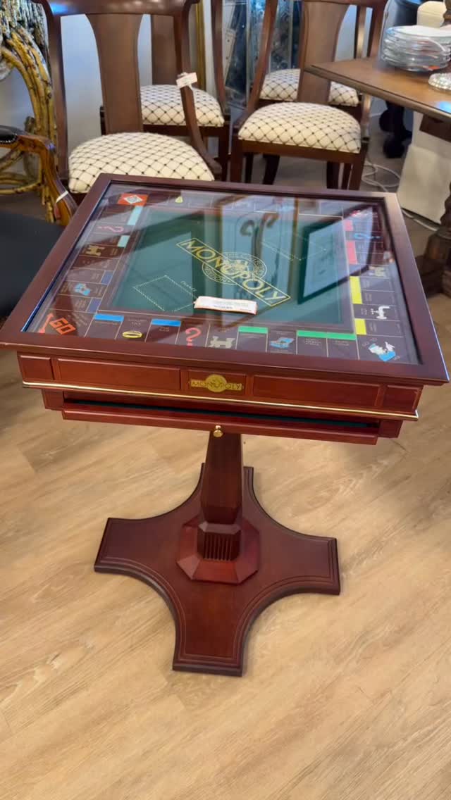 JUST IN! Franklin Mint Monopoly Collector's Edition w/Table. Glass