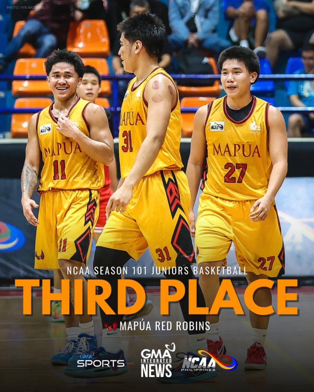 VIVA MAPÚA ️‍🔥 FINAL: The Mapúa Red Robins secure a third-place finish ...