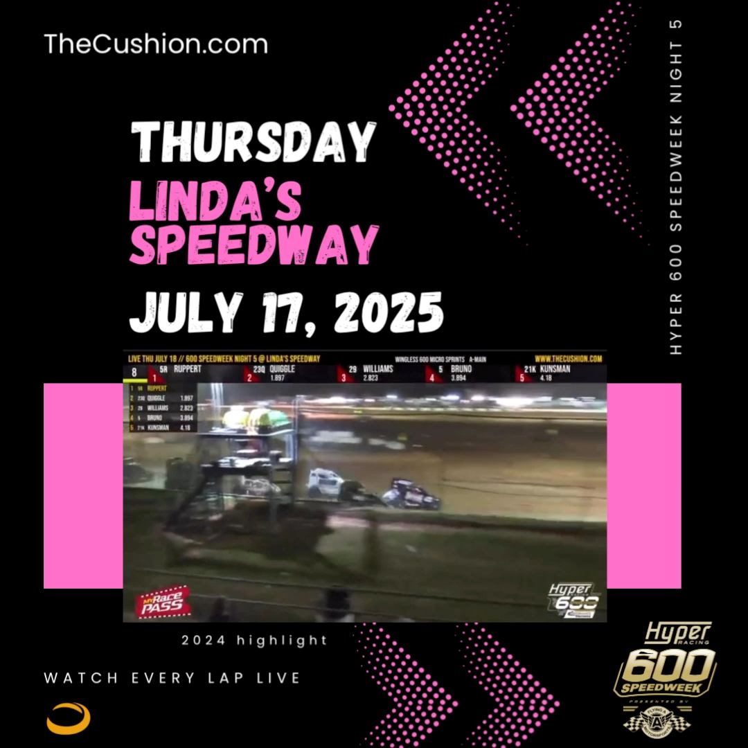 Back at it again tonight for Night 5 of Hyper Racing 600 Speedweek ...