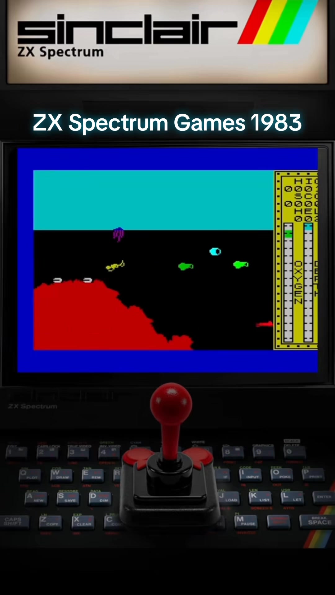 Vintage ZX Spectrum bomber game from the 1980s