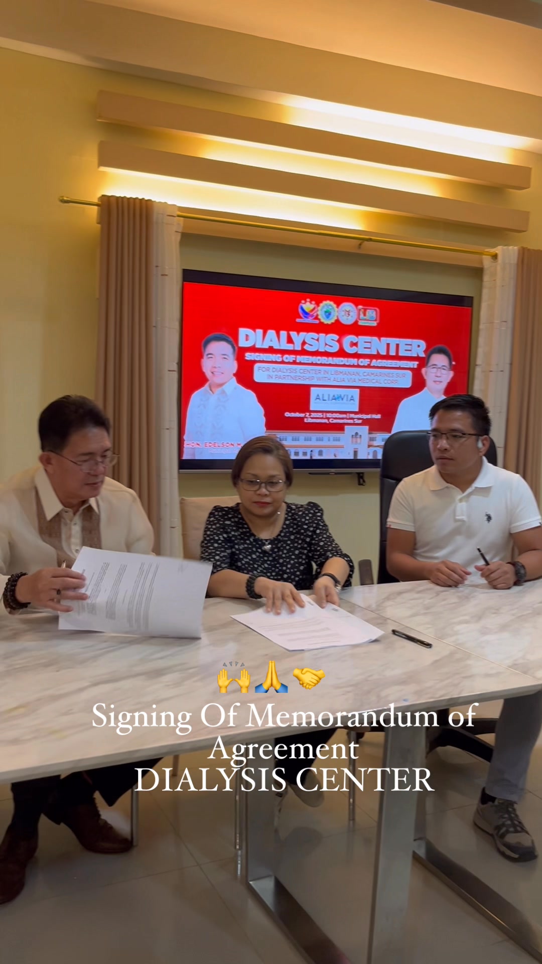 Signing of MOA Dialysis Center 🤝 | Mayor Son Marfil | Facebook