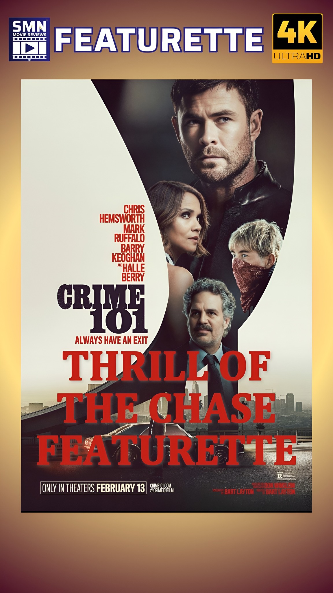 CRIME 101| Thrill Of The Chase Featurette (2026) | Chris Hemsworth ...