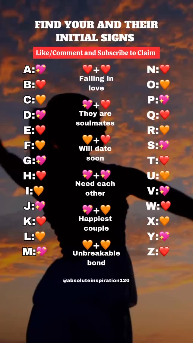 Find your and their INITIAL SIGNS #reels #love #soulmate #fyp #foryou ...