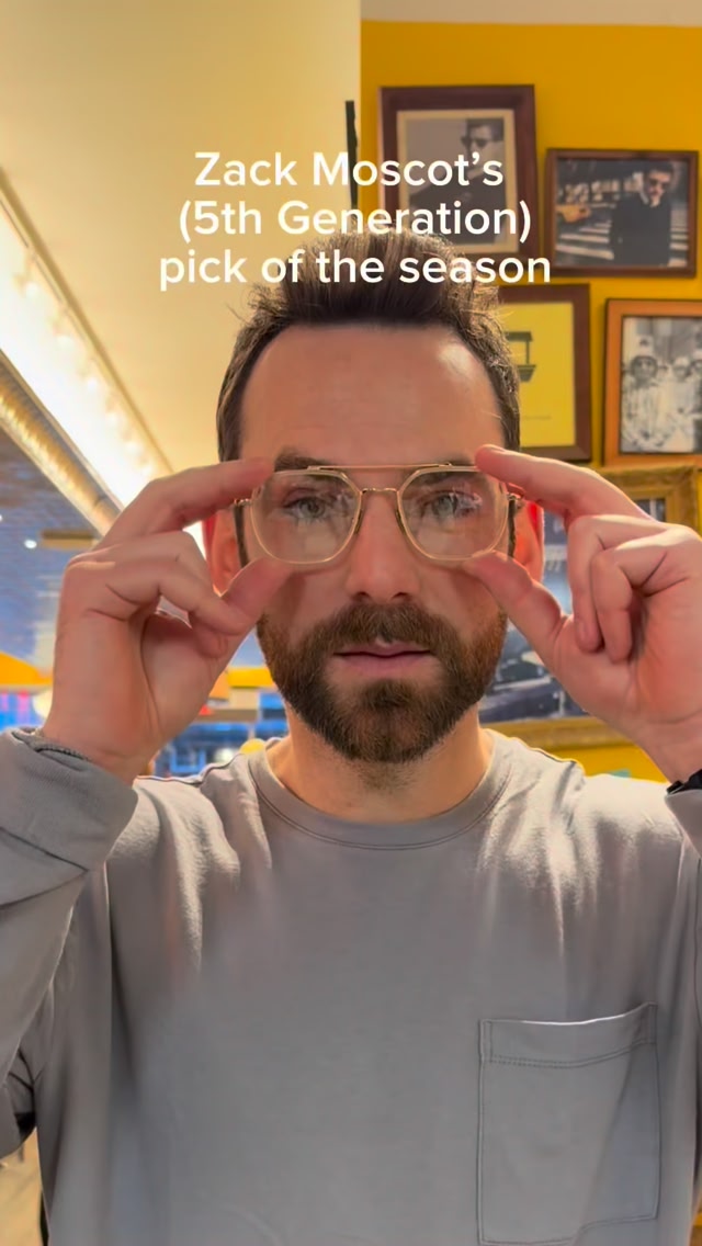 This season, Zack Moscot (5th Generation) is wearing The MIZER in