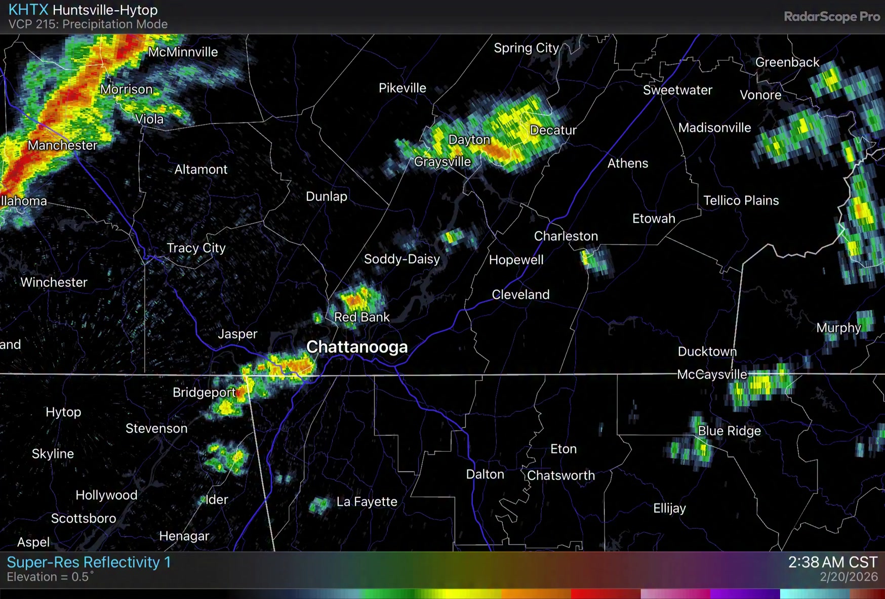 Friday 4:45amET Radar Loop (2/20) A fast moving line of showers is ...