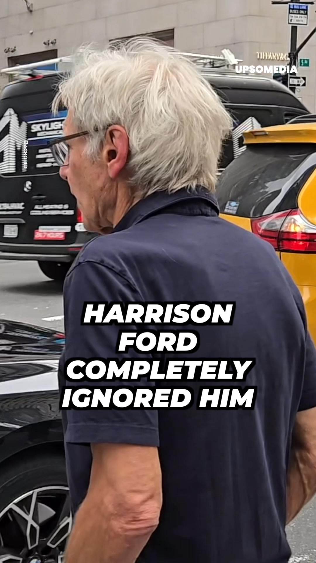 Harrison Ford was waiting at a traffic light in New York, not bothering ...
