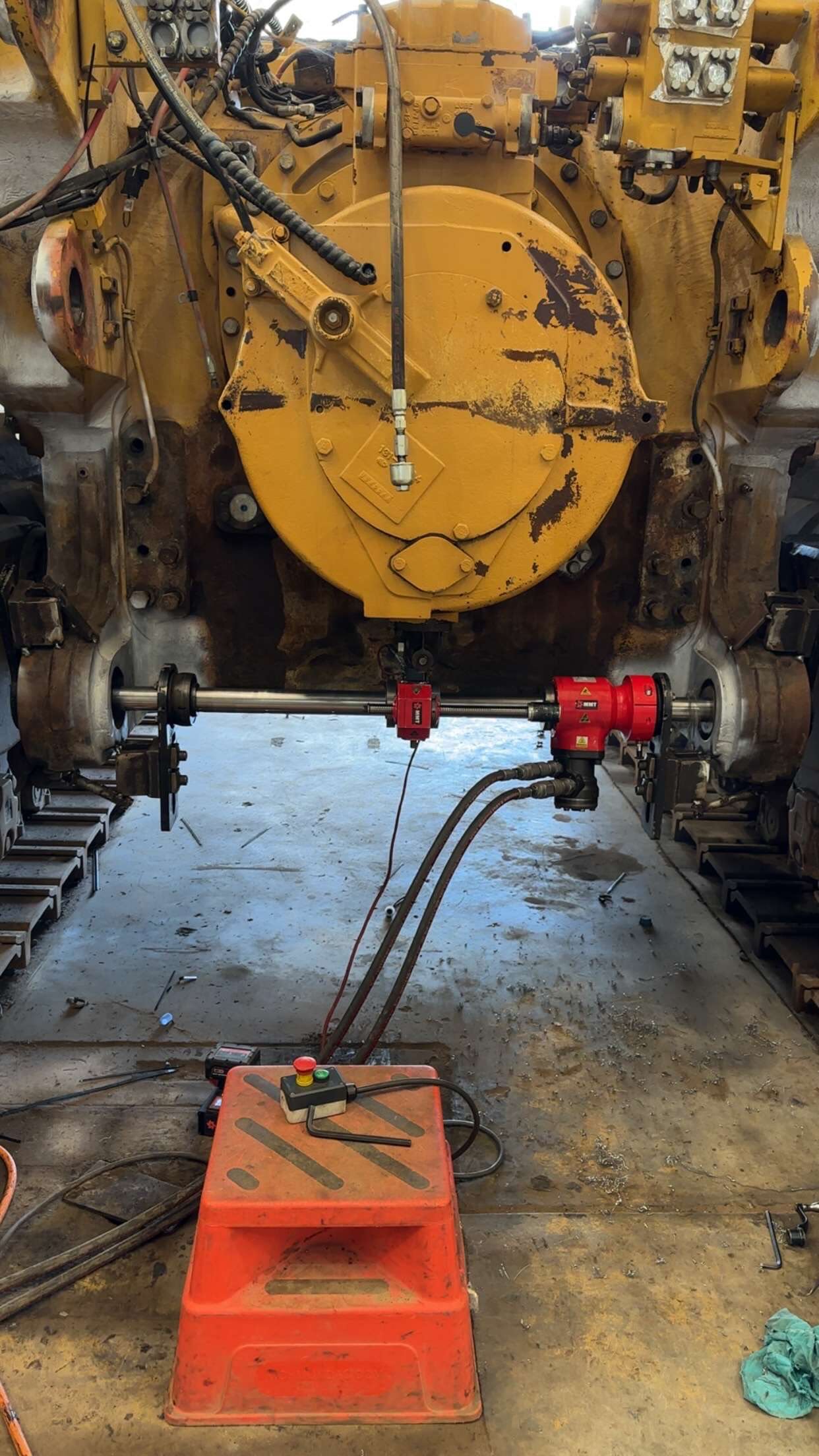 Work on Caterpillar D11 ripper table mounts can be challenging — these ...