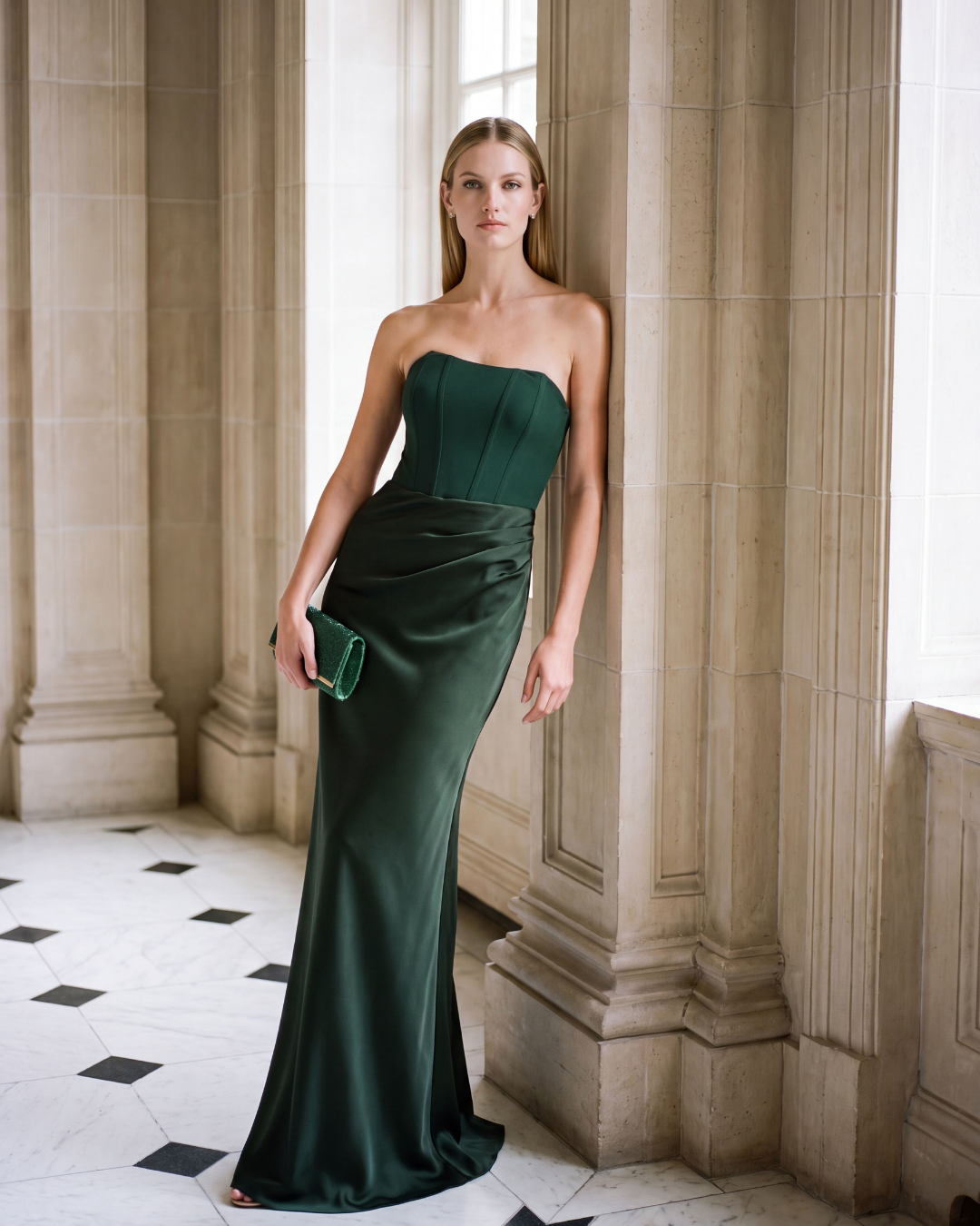 le chateau green dress vert foncé n'a jamais été aussi élégant., Magasinez cette robe : https://lechateau.short.gy/ajA9v2, //, Dark has never been this elegant., Shop this dress: https://lechateau.short.gy/ajA9v2 season:Spring 2026