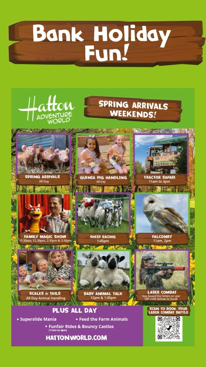 🌼🐣 BANK HOLIDAY FUN AT HATTON! 🐷🌞 Join us this first Bank Holiday ...