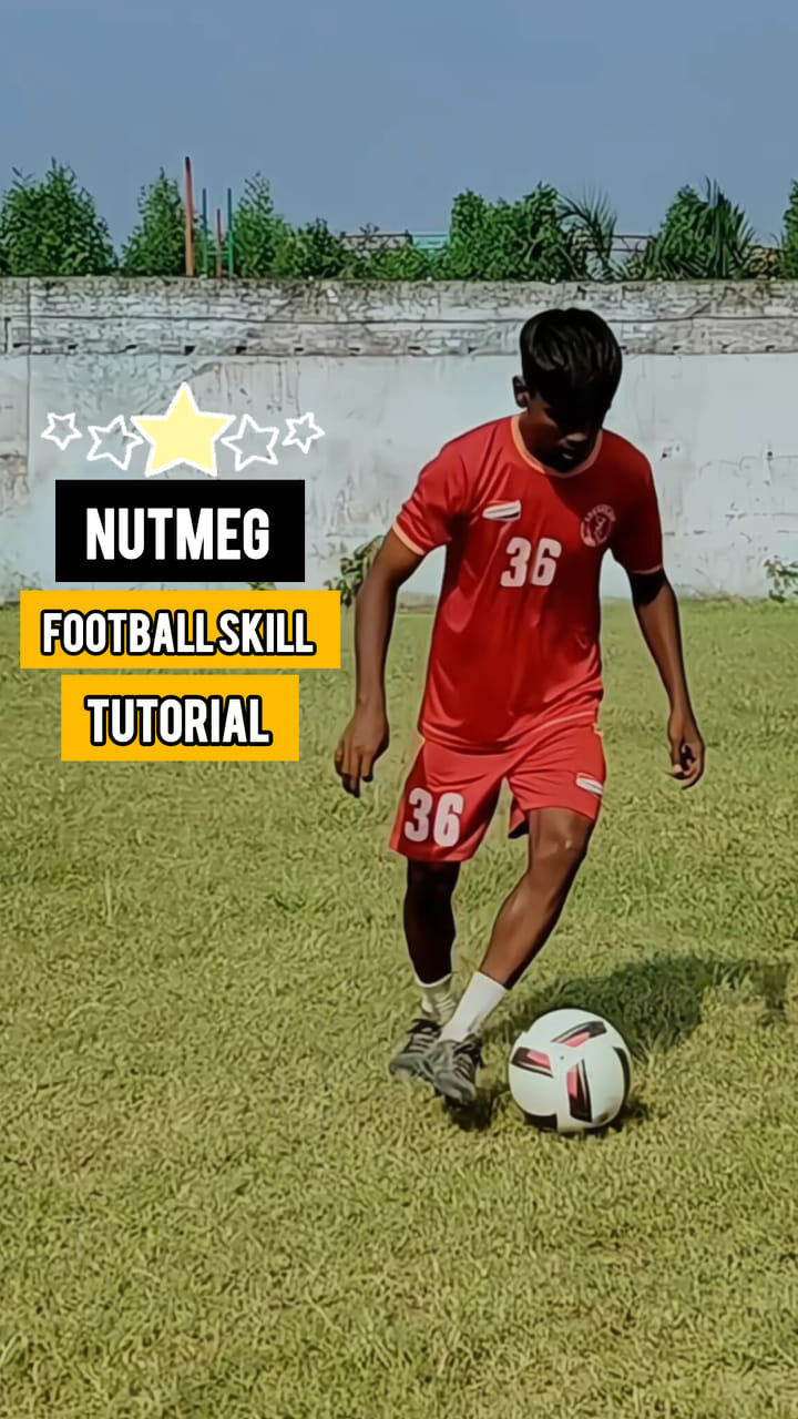 Nutmeg football skill tutorial ⚽🥵 ️ #football #skills #soccer #reels ...