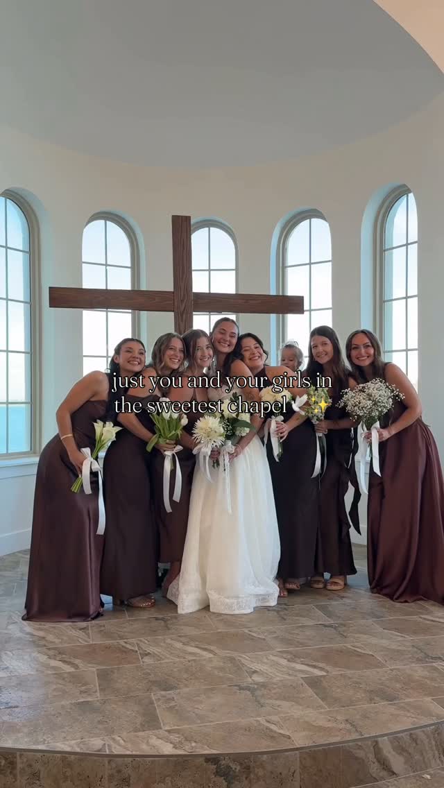 The sweetest place to say “I do” with your favorite girls by your side ✨, Ready to see the chapel for yourself? Inquire through the link in our bio to schedule a tour!, #texasweddingvenue #theharborcc 