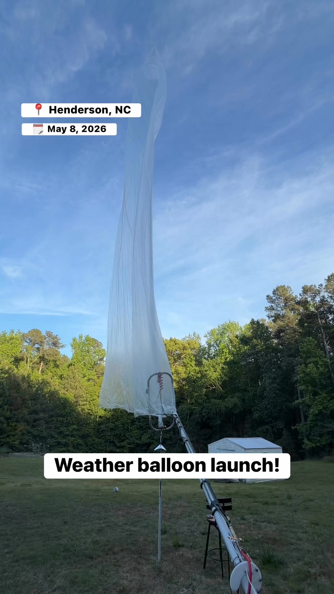 🎈 Watch me launch a Windborne #weather balloon in North Carolina