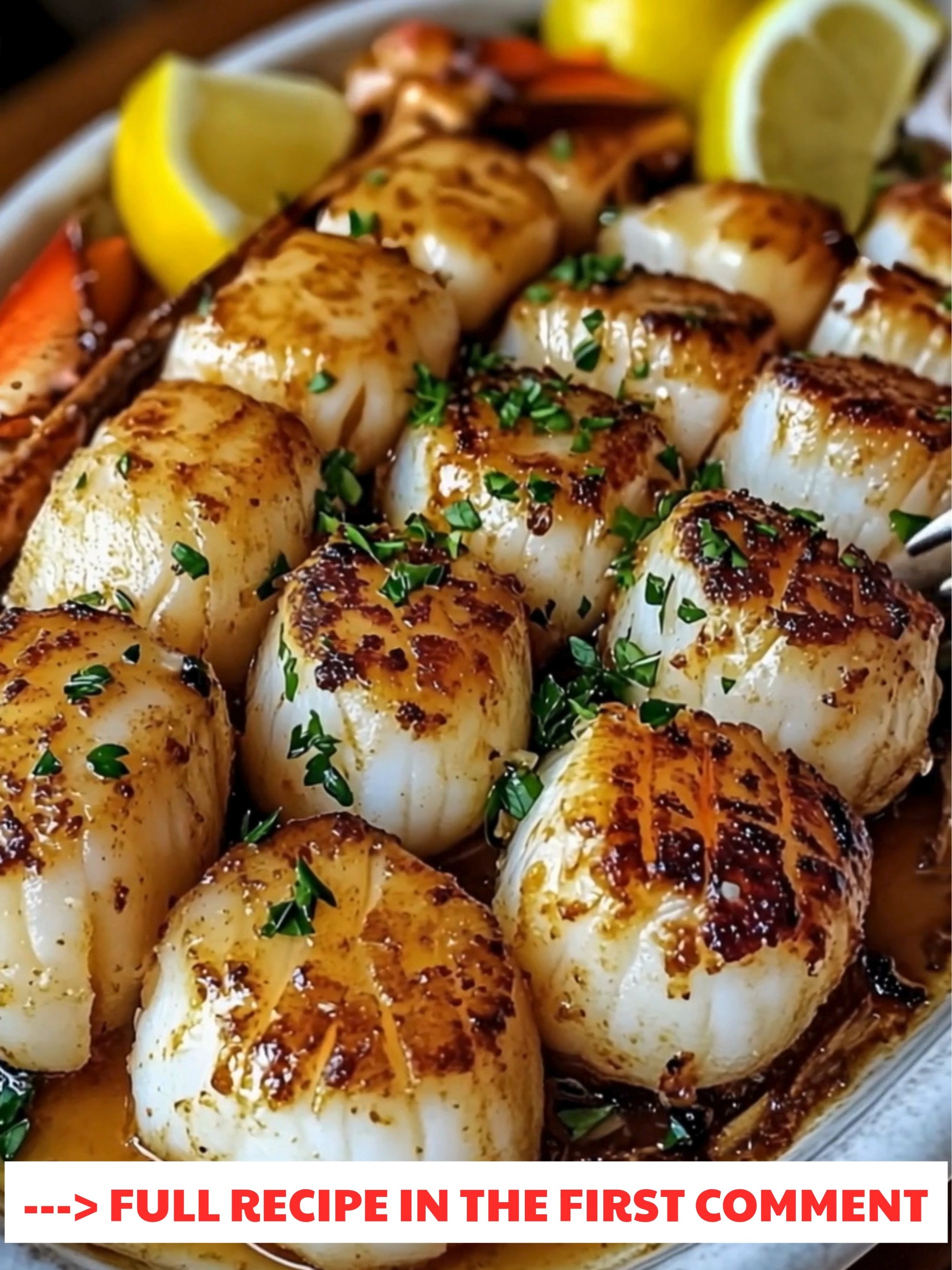 Lobster 🙆 Tail & Seared Scallops in Garlic Butter 🧄🦞 Your 5-star surf ...