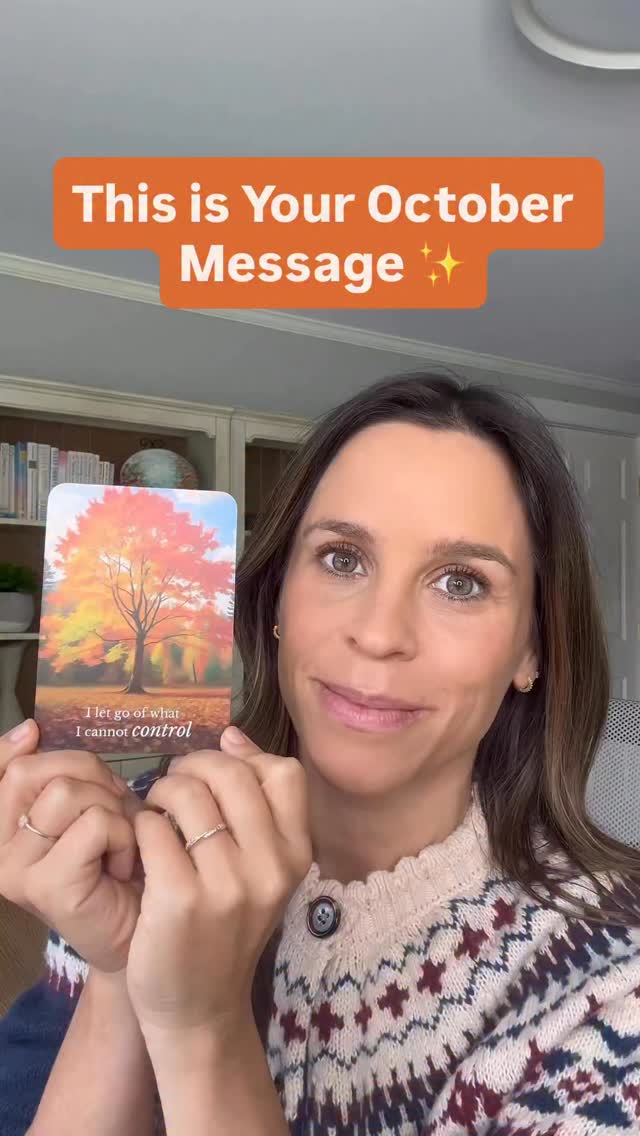 October reminds us of the beauty in letting go, just like the trees ...