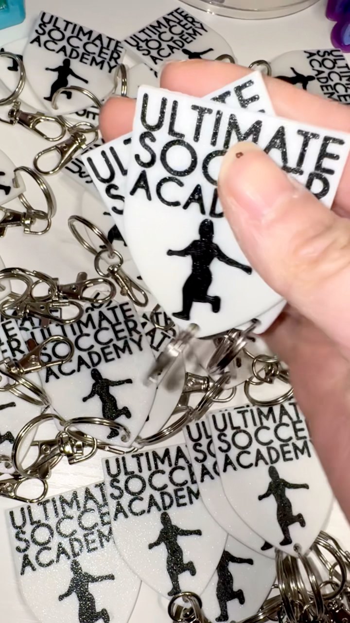Custom 3D printed keychains and fidget clickers for another local ...
