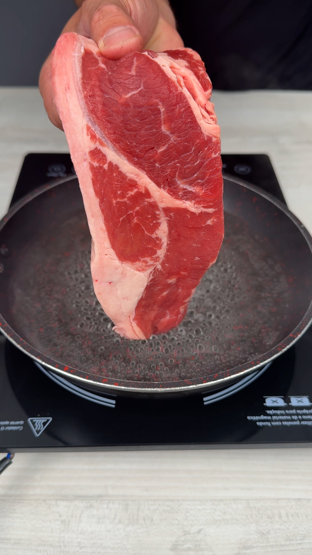 Place the meat in boiling water I learned this at a five-star ...