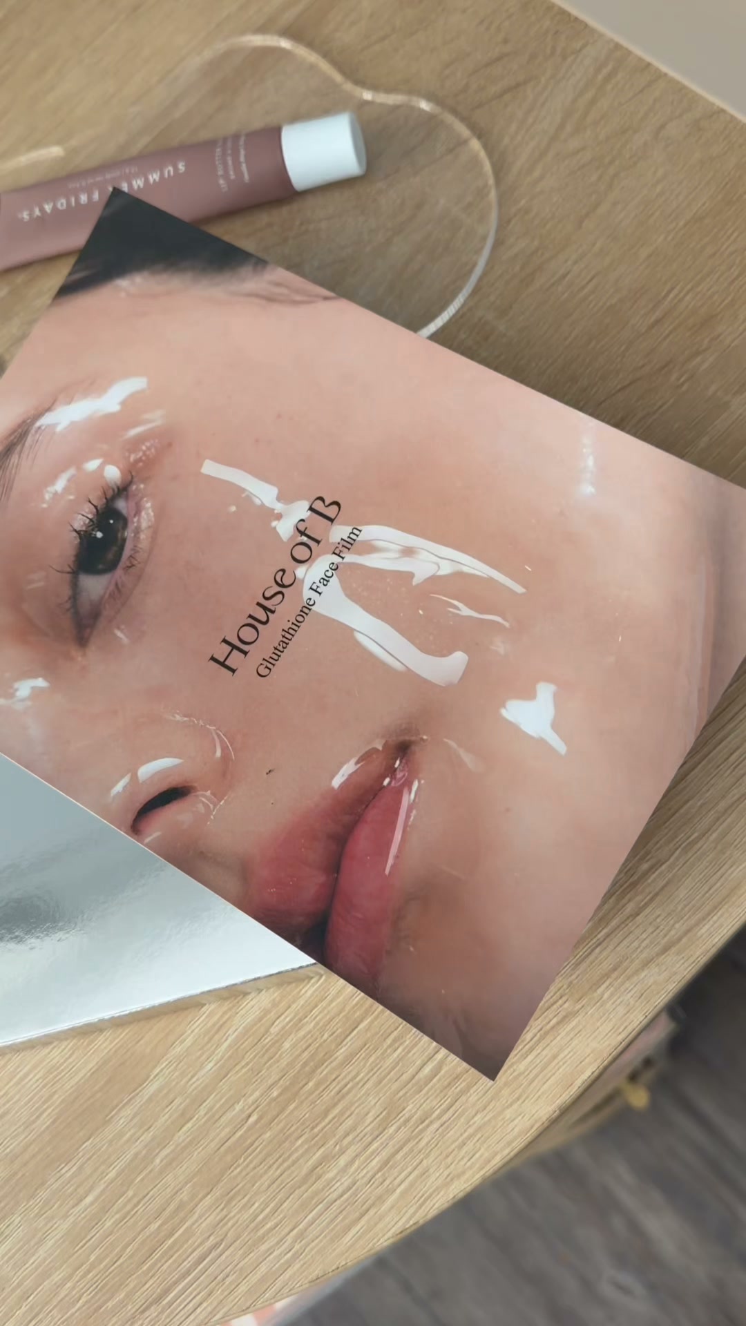 A little self-care before bed, Trying the @houseof_official mask for a little extra hydration, glow, and smooth-looking skin. I let it sit while I get everything ready for the next day, then peel it 