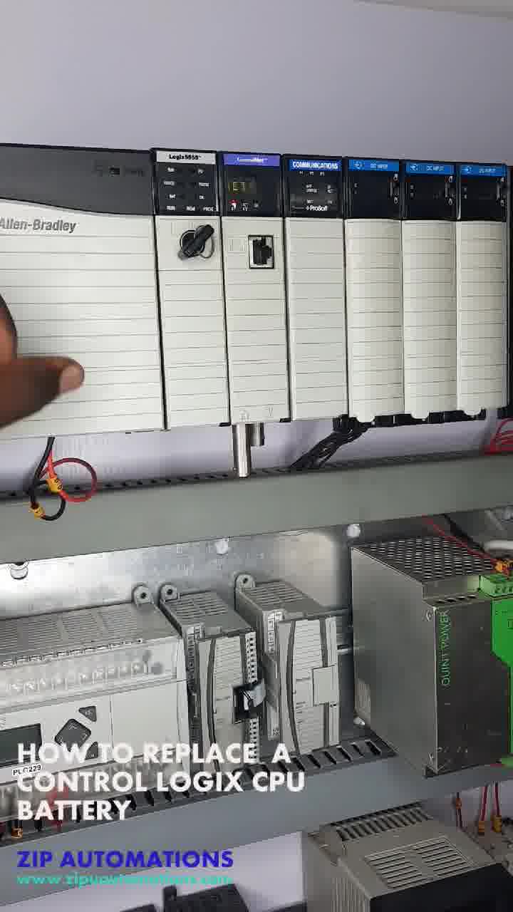 New video. How to replace the battery of an Allen Bradley Control Logix ...