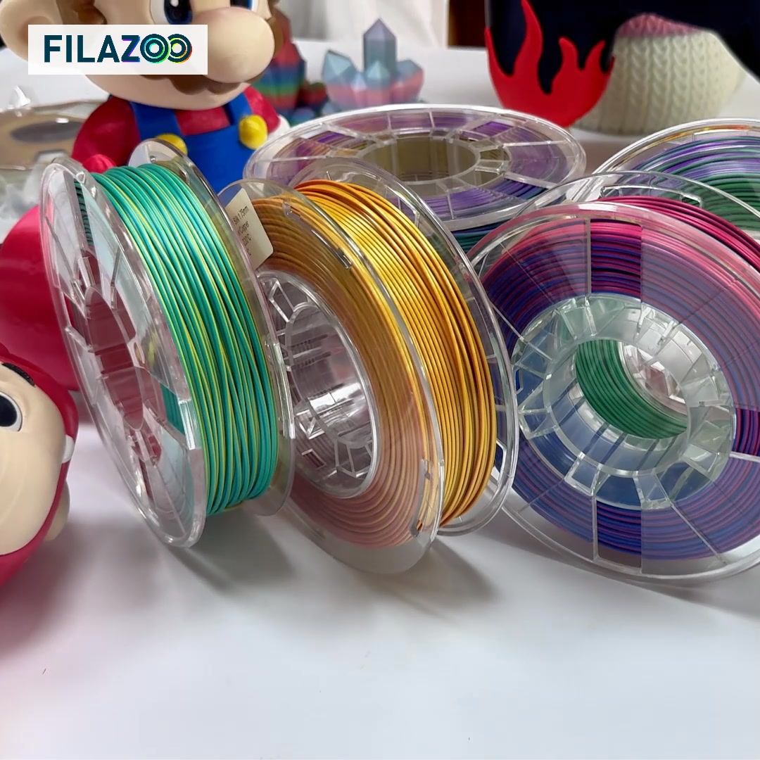 This video showcases a real 3D print using PLA multi-color filament ...
