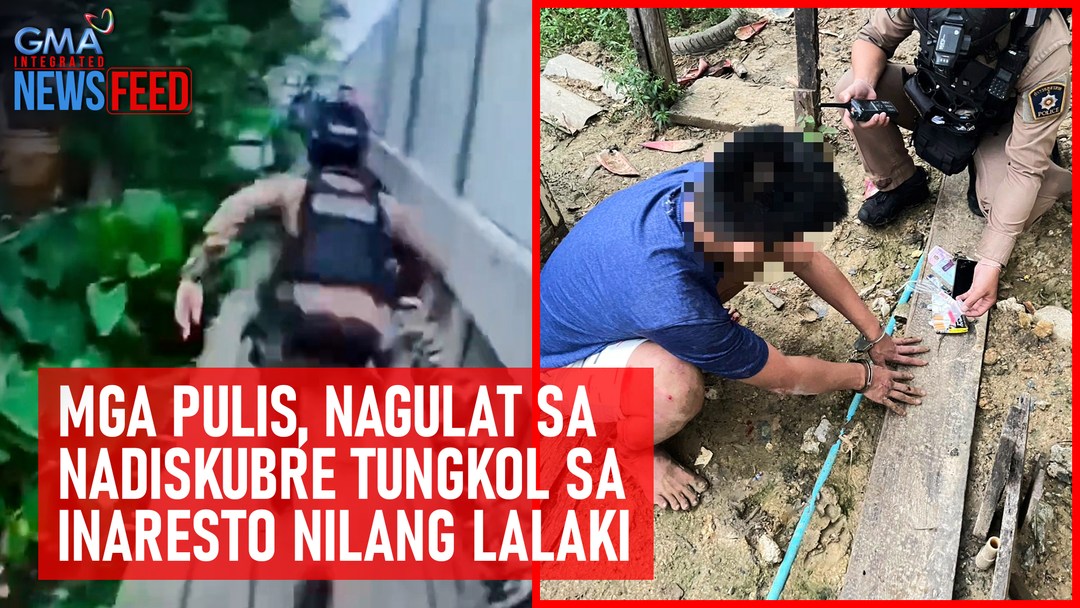 Agad hinabol ng mga pulis ang isang lalaking biglang tumakbo matapos ...