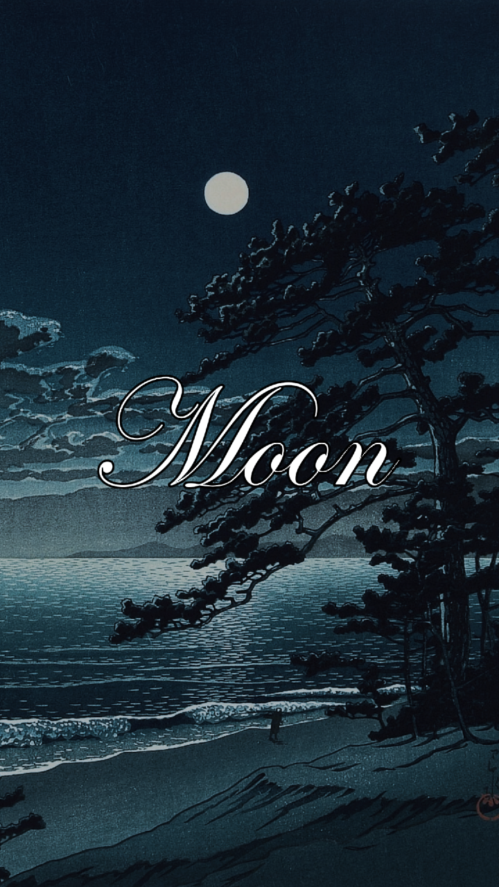 西洋のお城と満月の絵画になります。 The Moon as Seen by Japan Within the Ukiyo-e movement (17th–19th