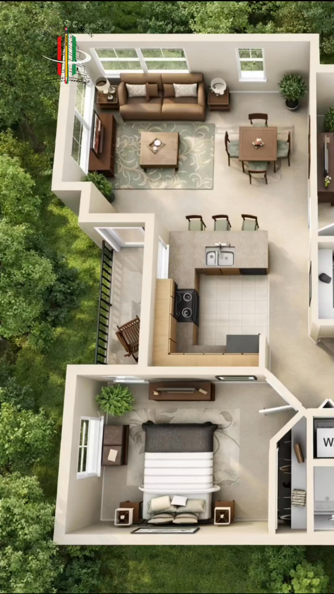 Smart Two Bedroom Apartment Floor Plan Layout | Modern Space Planning ...