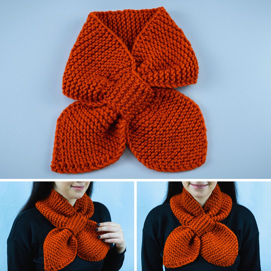 The simplest knitted snood/collar - great idea!
