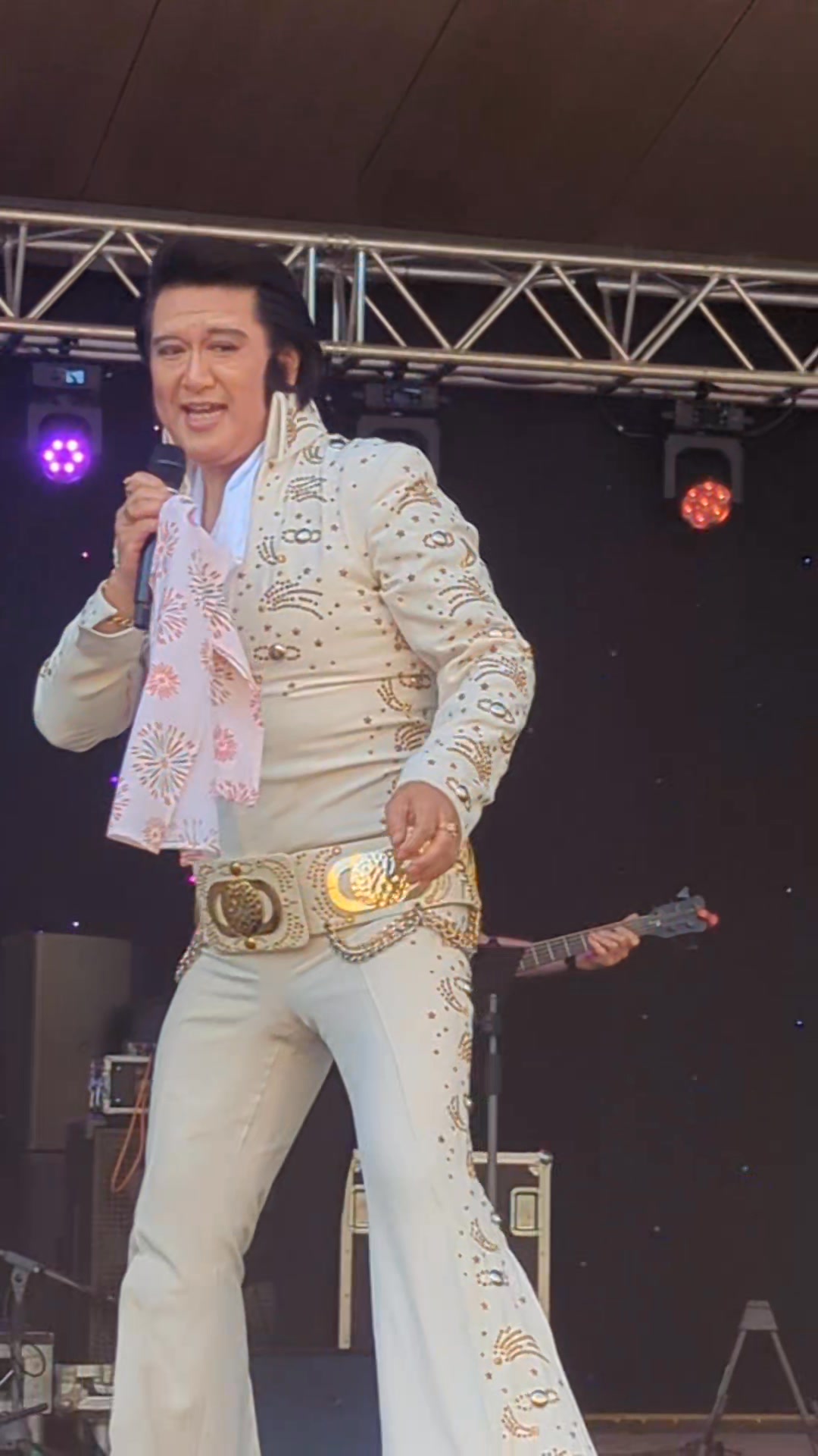 Toki from Japan performing Elvis on the main stage for the Parkes Elvis ...
