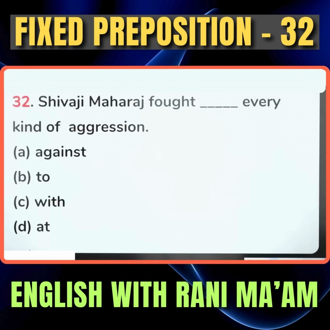 Fixed Preposition - 32 | English With Rani Ma'am #prepositions # ...