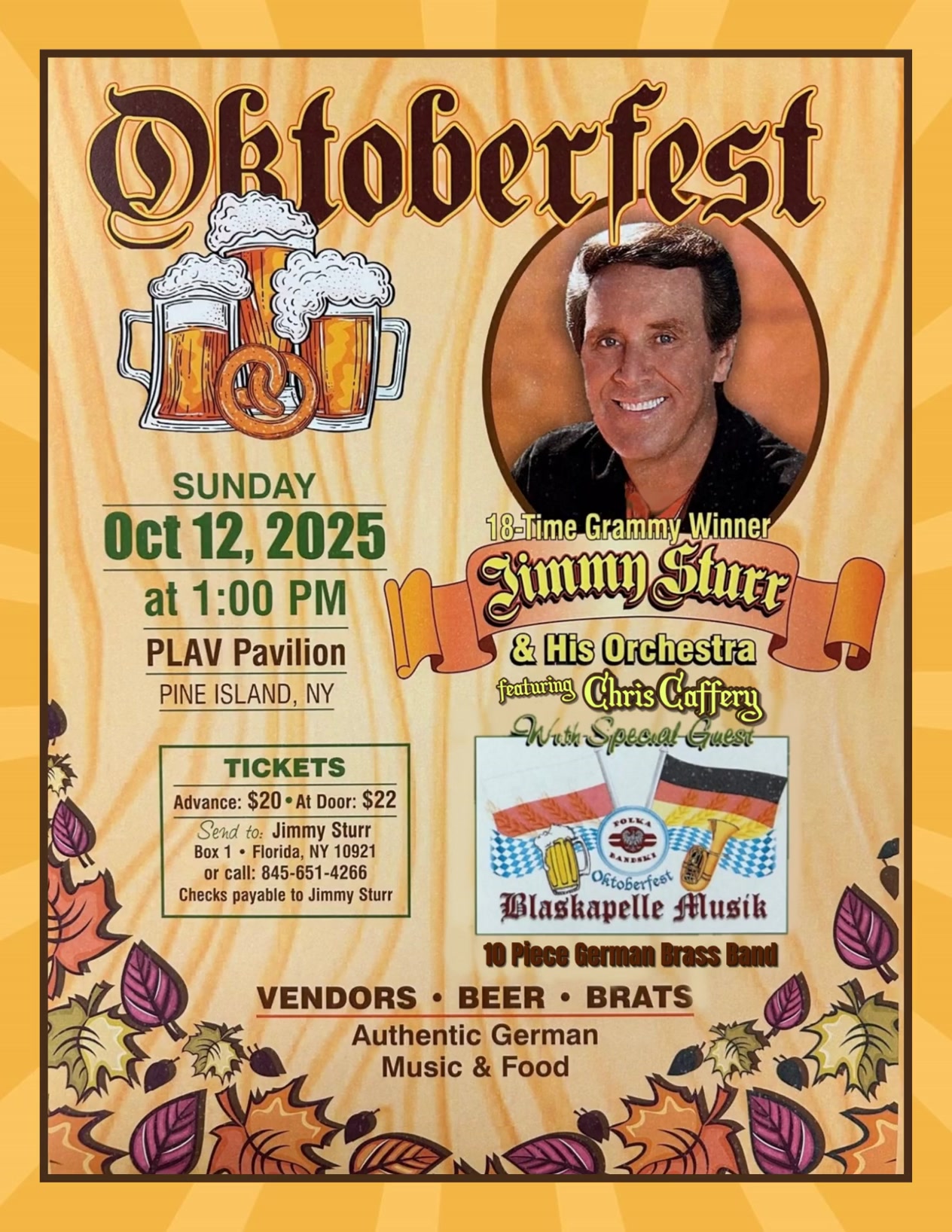 TOMORROW!!!! OKTOBERFEST 2025 18-Time Grammy Award Winner Jimmy