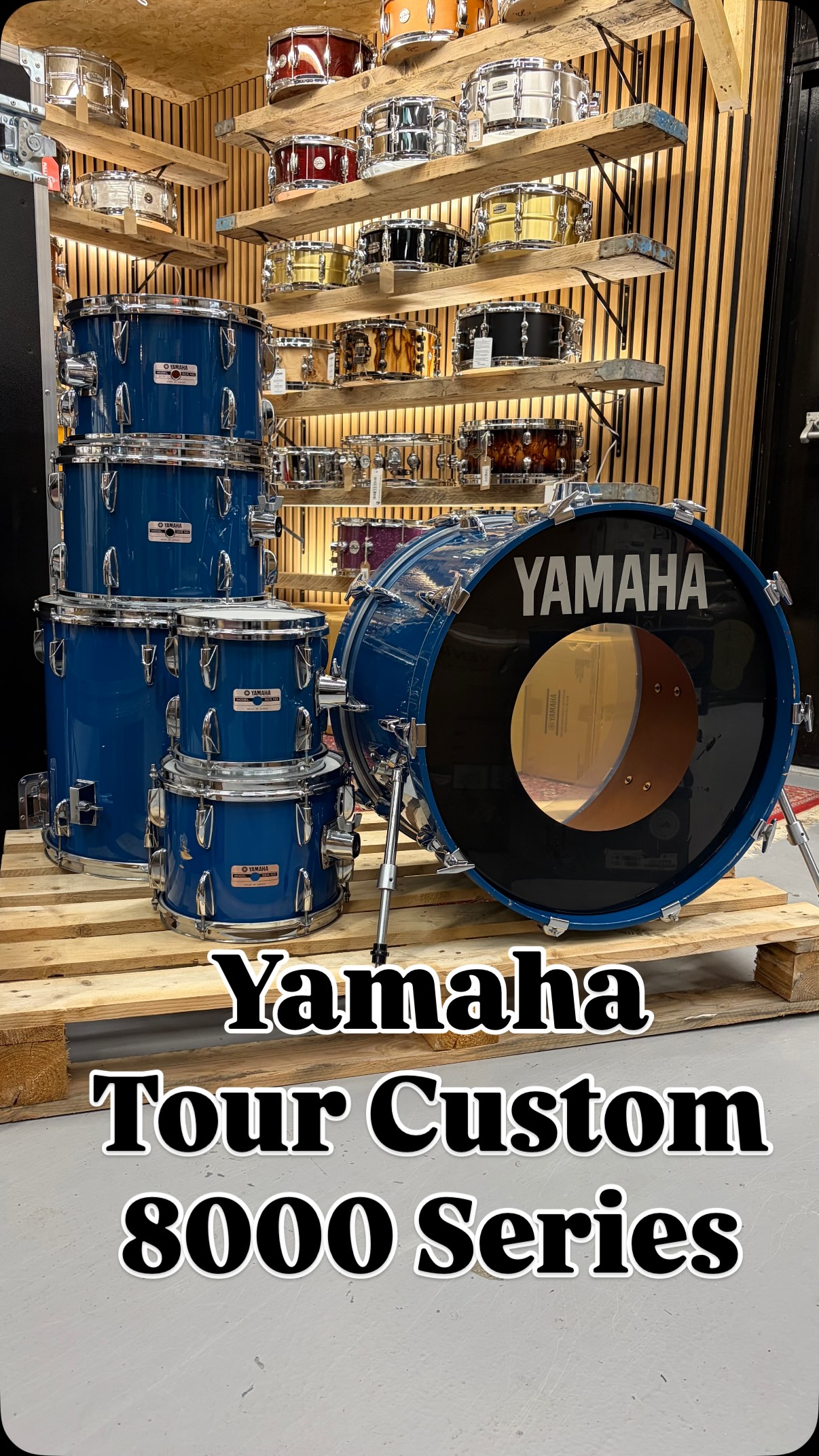 Yamaha Tour Custom 8000 Series 13x11 cobalt blue tom drum for sale