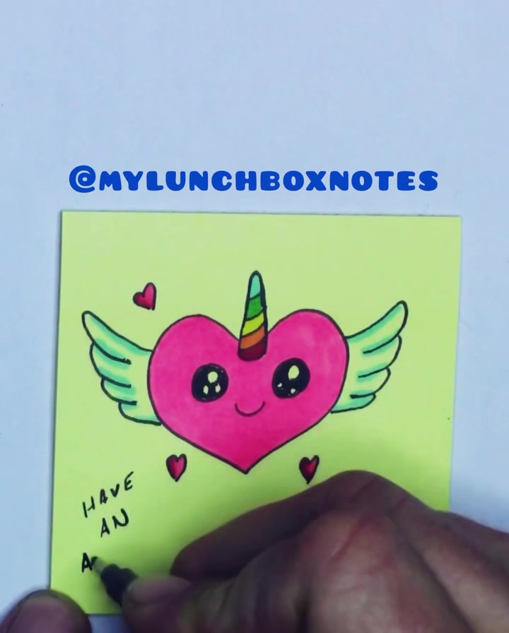 Today’s Heart Cartoon Lunchbox Note! I really enjoy drawing cartoons ...