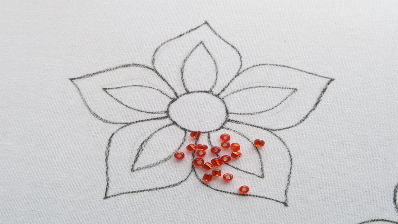 Hand Embroidery Beads Flower Work Design | Hand Embroidery Design ...