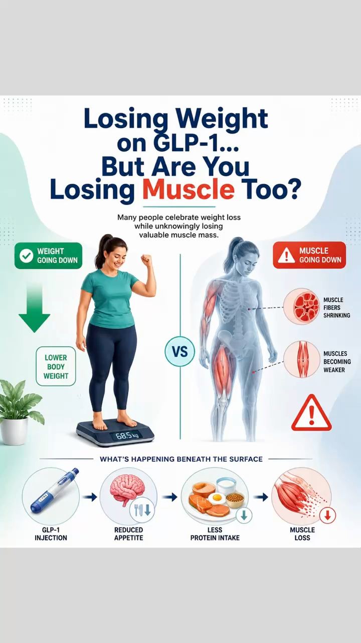 🎯 Are you taking a GLP-1 injection for weight loss? Your diet can determine whether you lose fat—or muscle., Healthy weight loss isn't about eating less—it's about eating smart., GLP-1 medications 