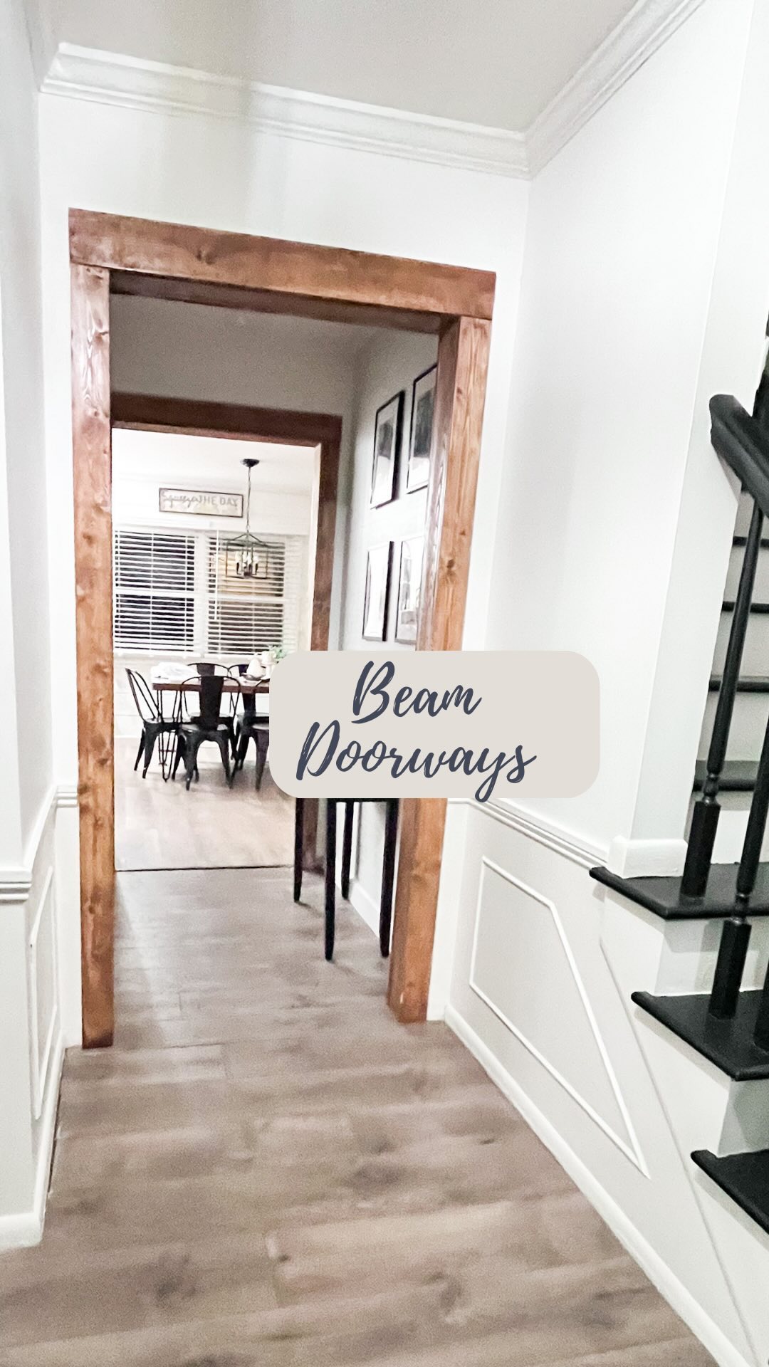 I wanted to update this old style doorway that disconnected the front ...